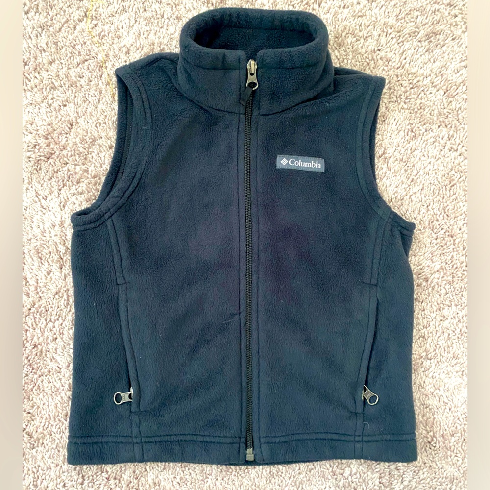 Kids Columbia black fleece vest XXS (4/5) like new condition